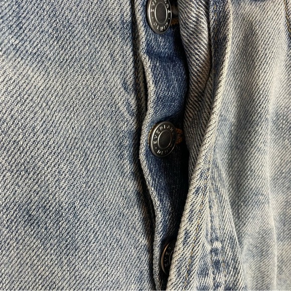 Everlane Light Wash Denim The Curvy 90's Cheeky Straight Jeans 28R - Picture 4 of 7